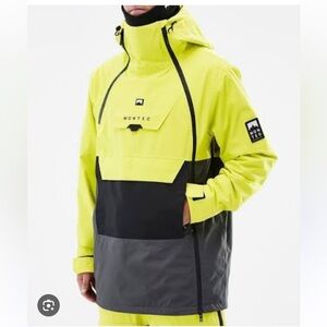 Montec Men's Neon Yellow and Black Ski Jacket